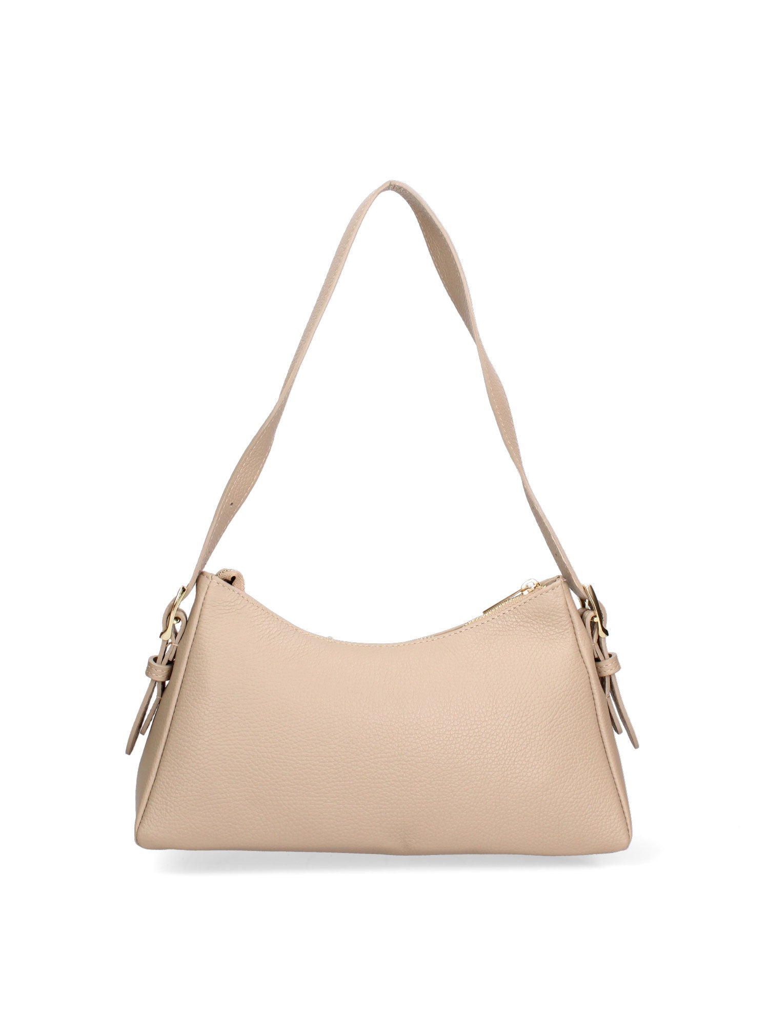 Borsa a Spalla in Vera Pelle Beige Scuro