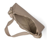 Borsa a Spalla in Vera Pelle Beige Scuro