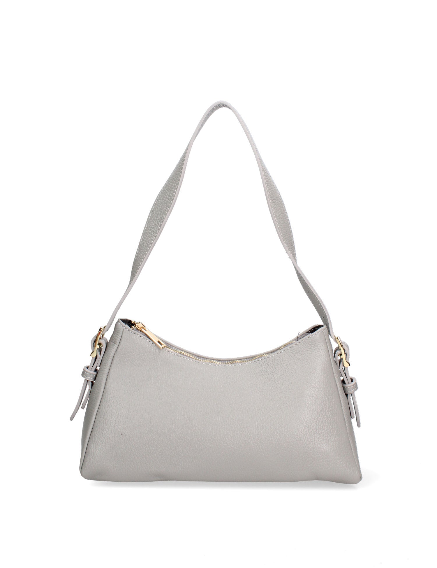 Borsa a Spalla in Vera Pelle Grigio
