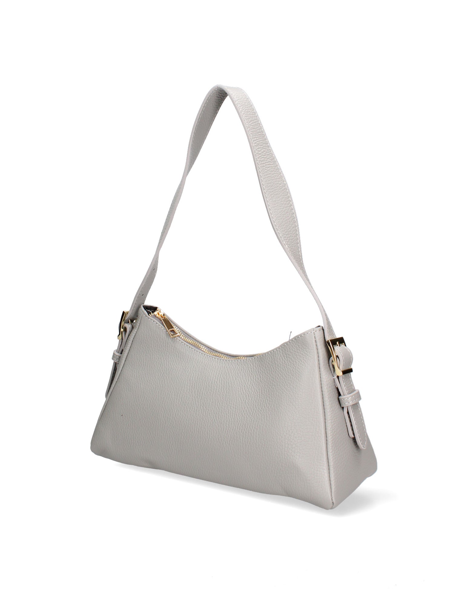 Borsa a Spalla in Vera Pelle Grigio
