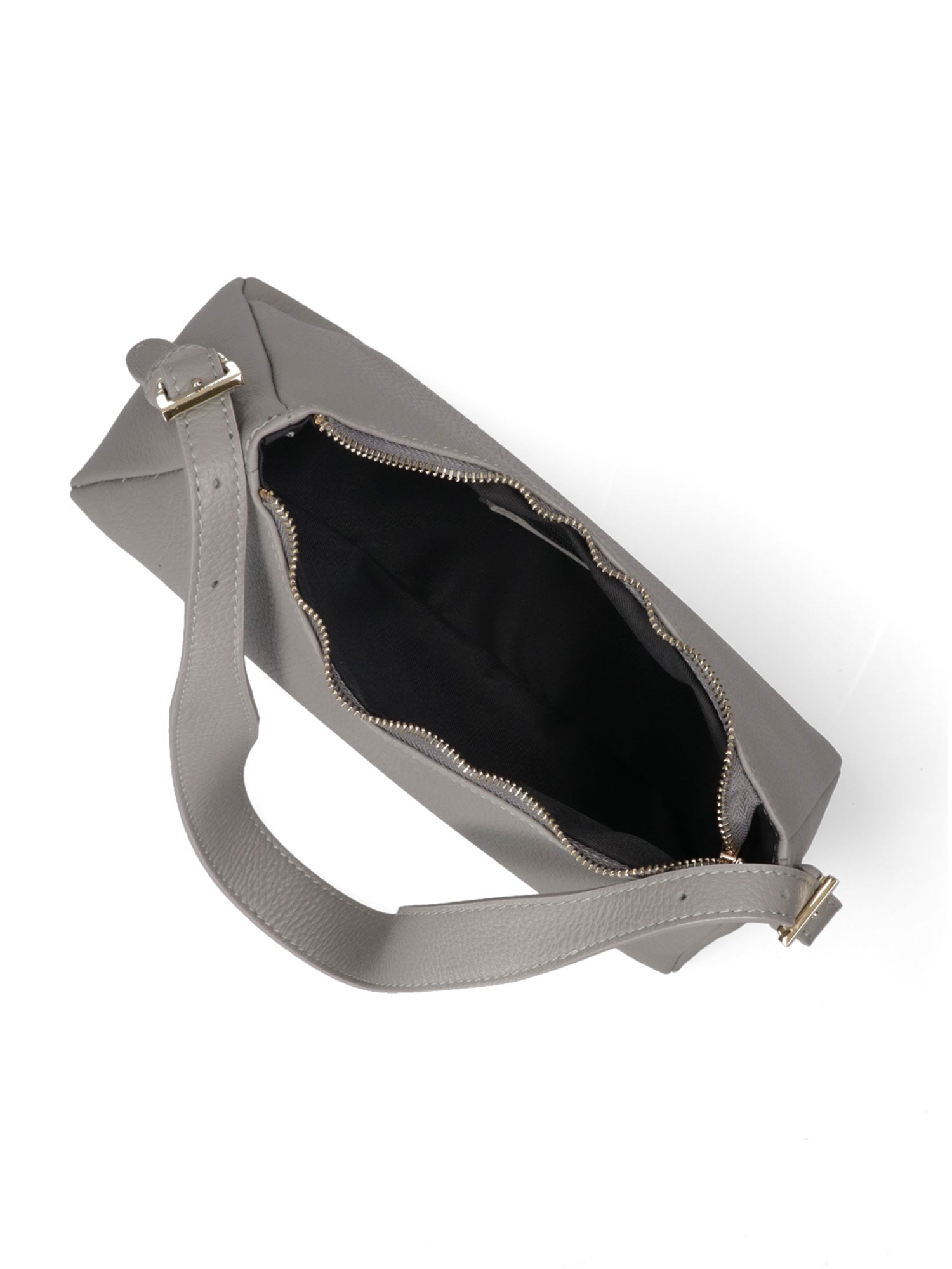 Borsa a Spalla in Vera Pelle Grigio