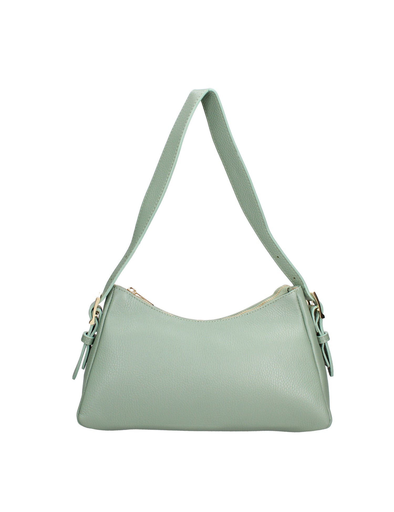 Borsa a Spalla in Vera Pelle Verde Chiaro