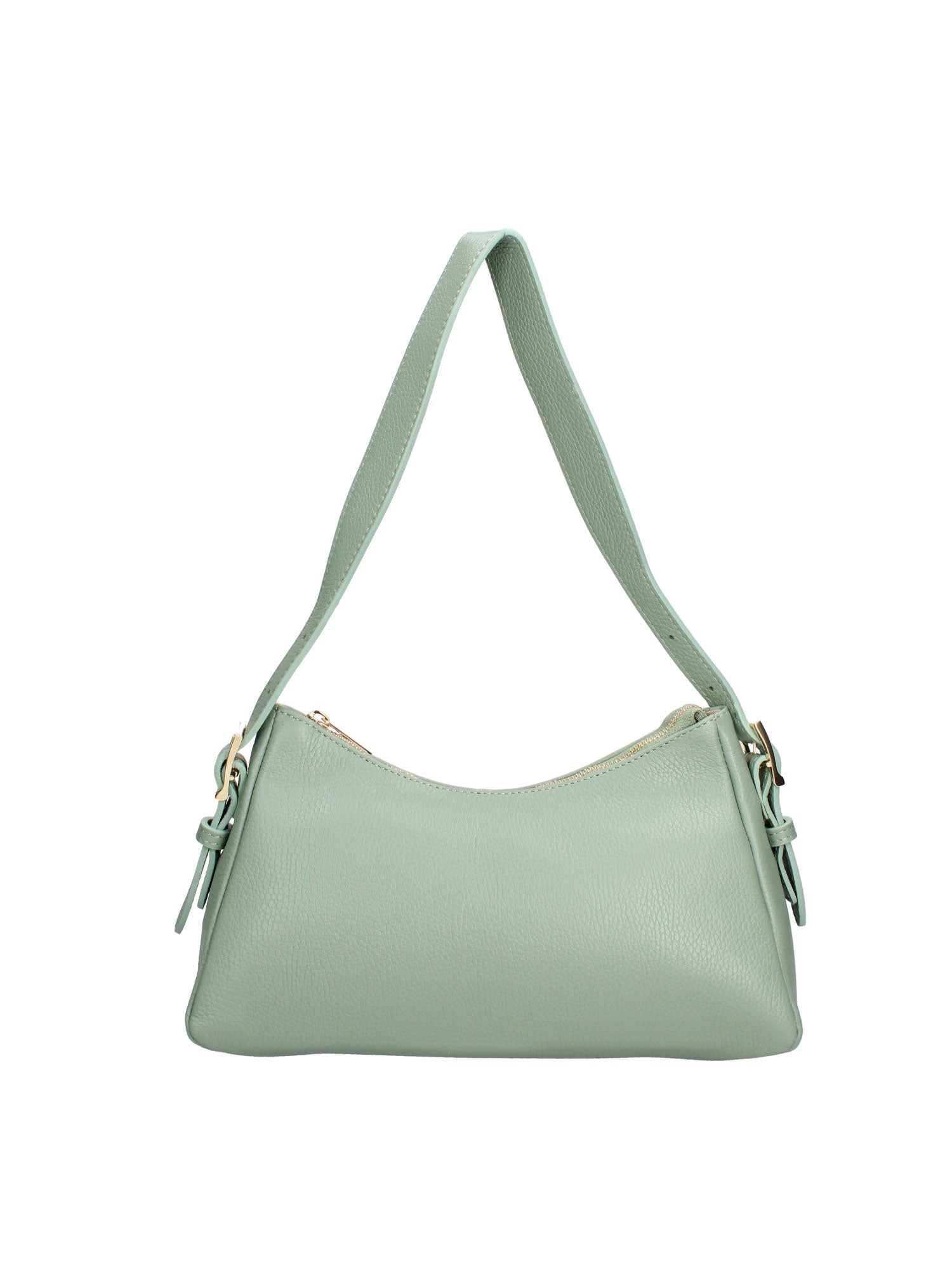 Borsa a Spalla in Vera Pelle Verde Chiaro