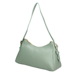 Borsa a Spalla in Vera Pelle Verde Chiaro