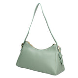 Borsa a Spalla in Vera Pelle Verde Chiaro