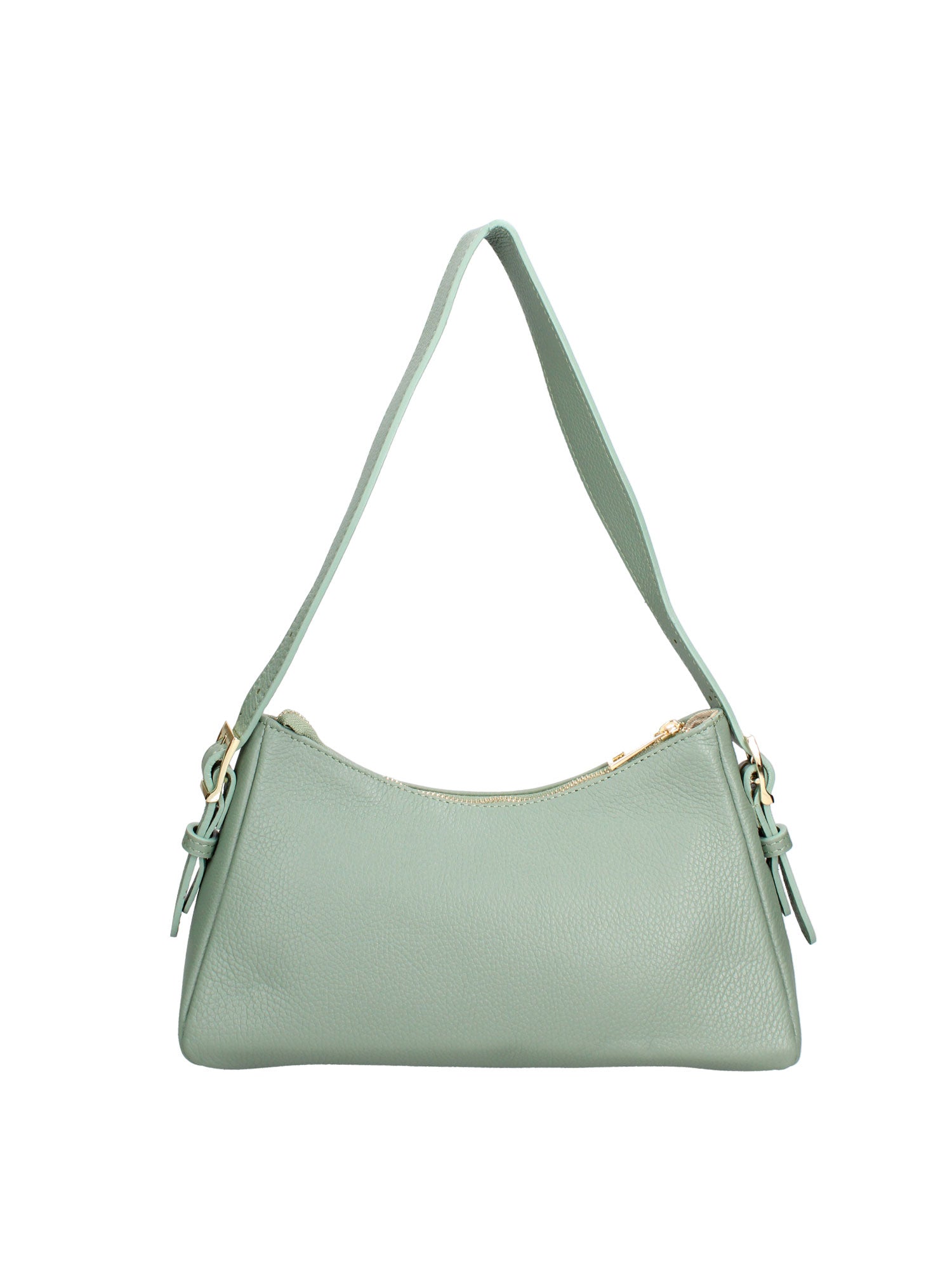 Borsa a Spalla in Vera Pelle Verde Chiaro