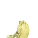 Borsa a Secchiello in Vera Pelle Verde Chiaro