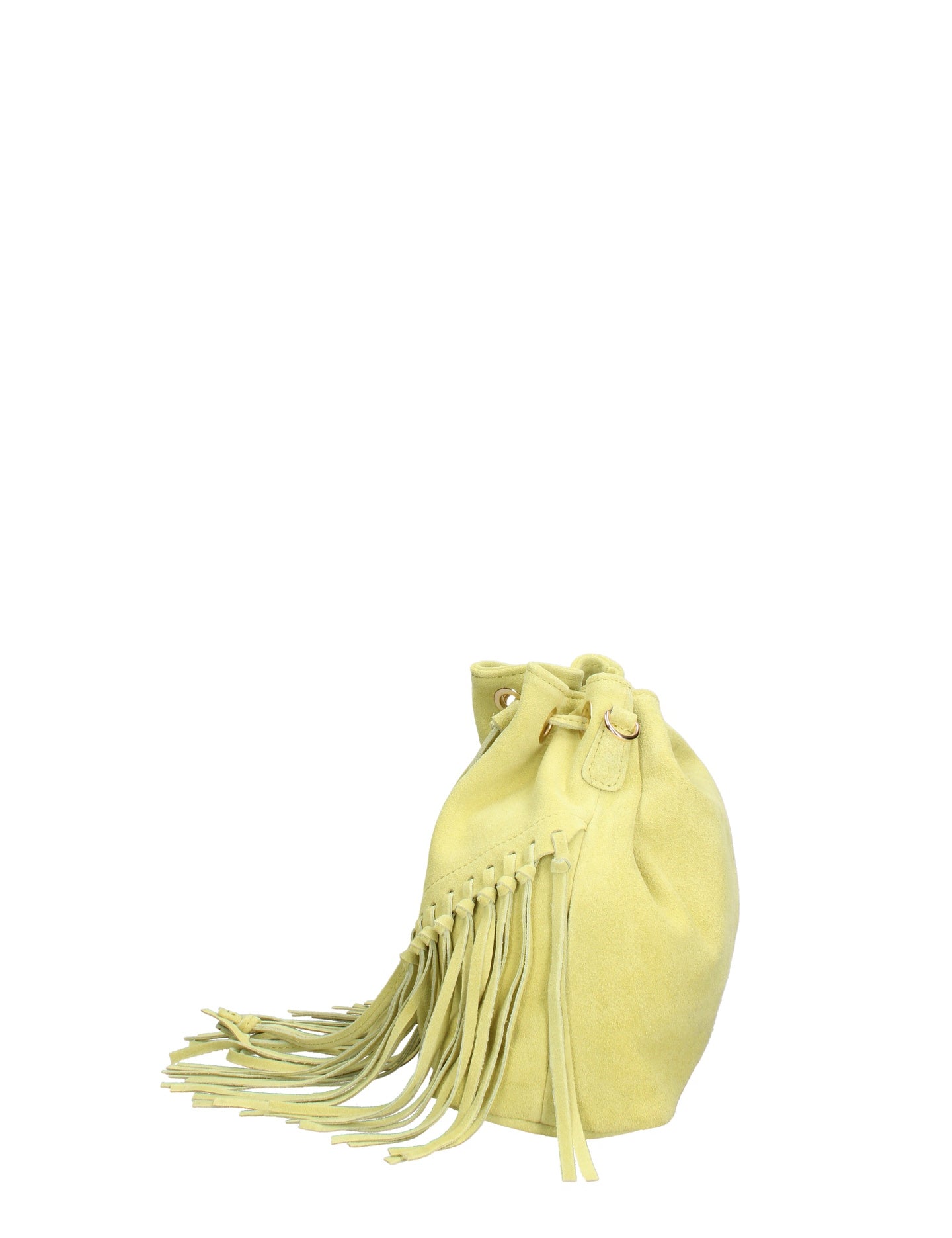 Borsa a Secchiello in Vera Pelle Verde Chiaro