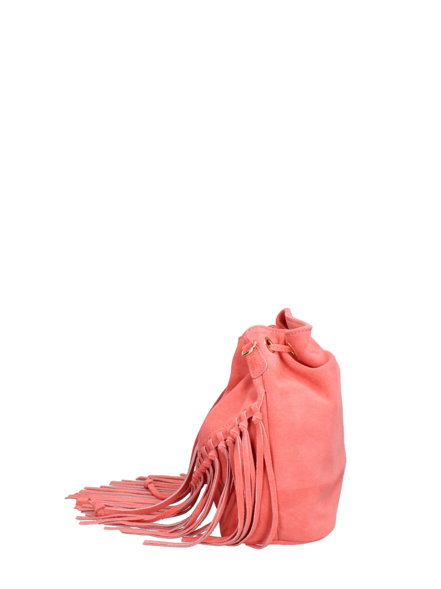 Borsa a Secchiello in Vera Pelle Salmone