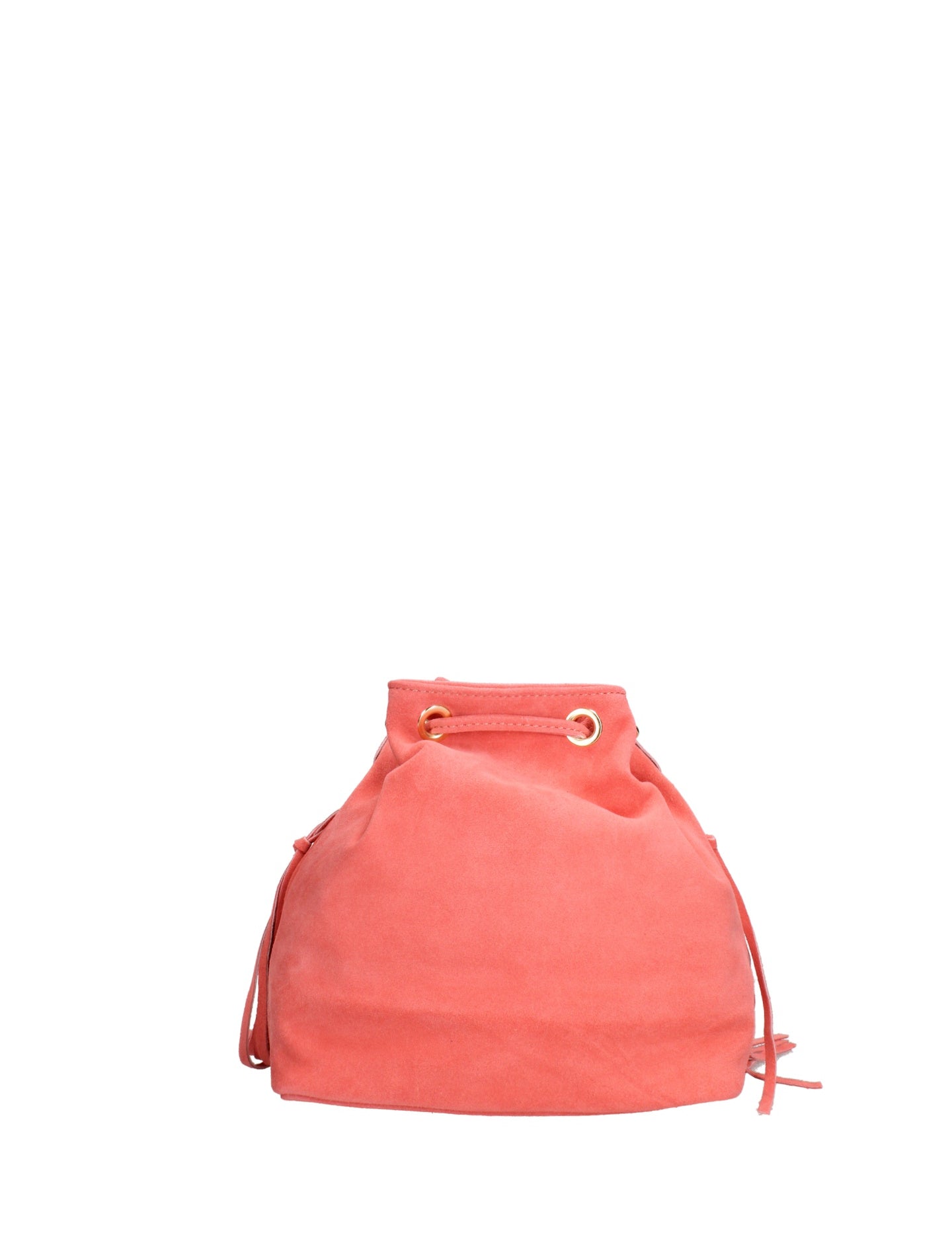Borsa a Secchiello in Vera Pelle Salmone