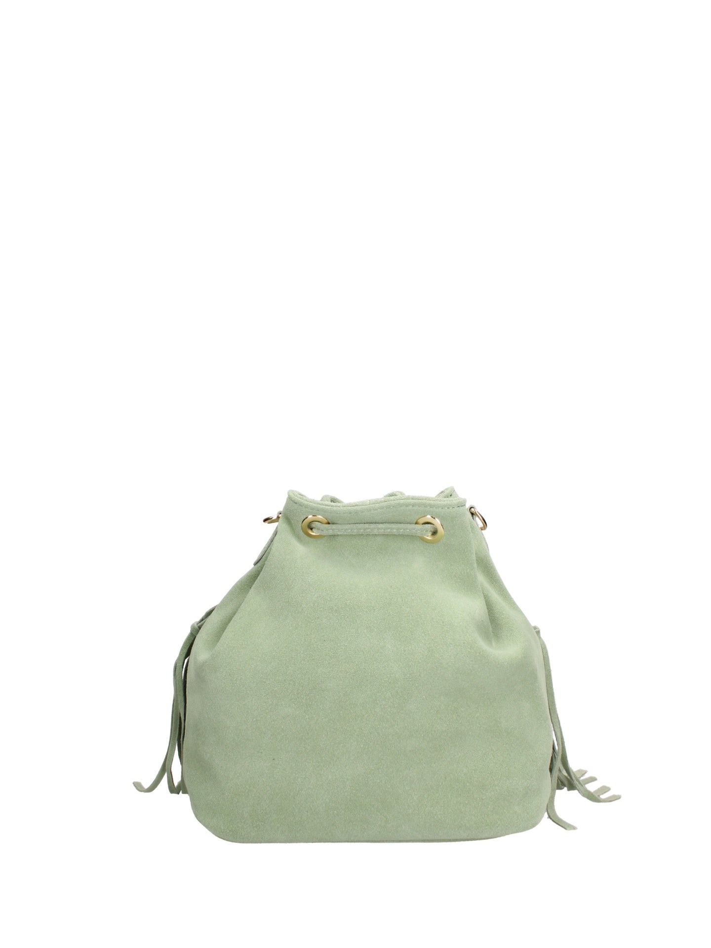Borsa a Secchiello in Vera Pelle Verde Chiaro