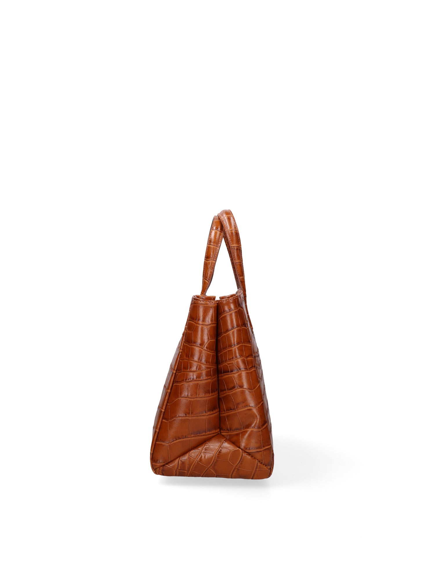 Borsa a Mano in Vera Pelle Cognac