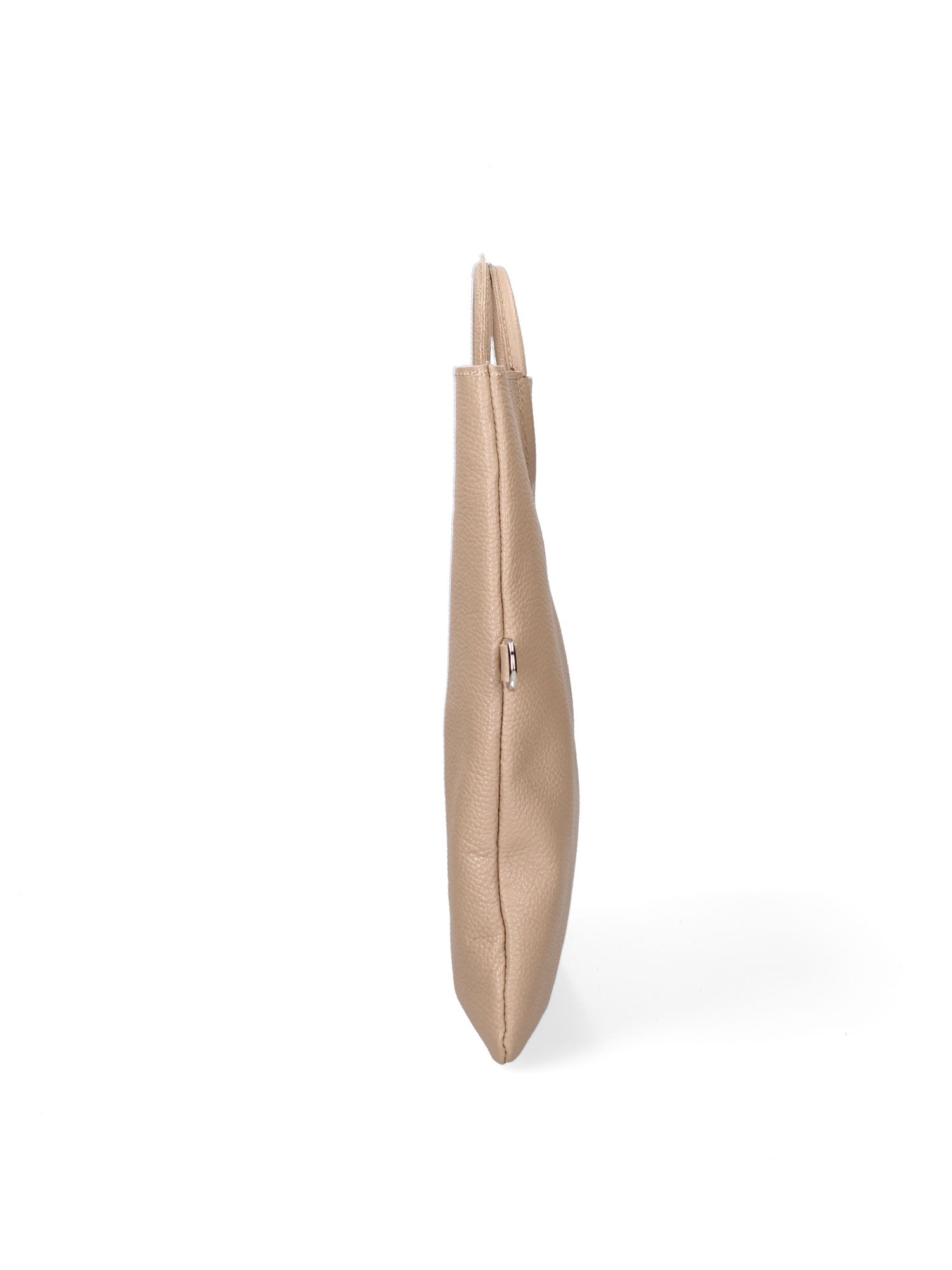 Borsa a Mano in Vera Pelle Beige Scuro