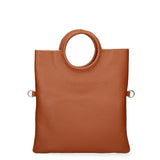 Borsa a Mano in Vera Pelle Cognac
