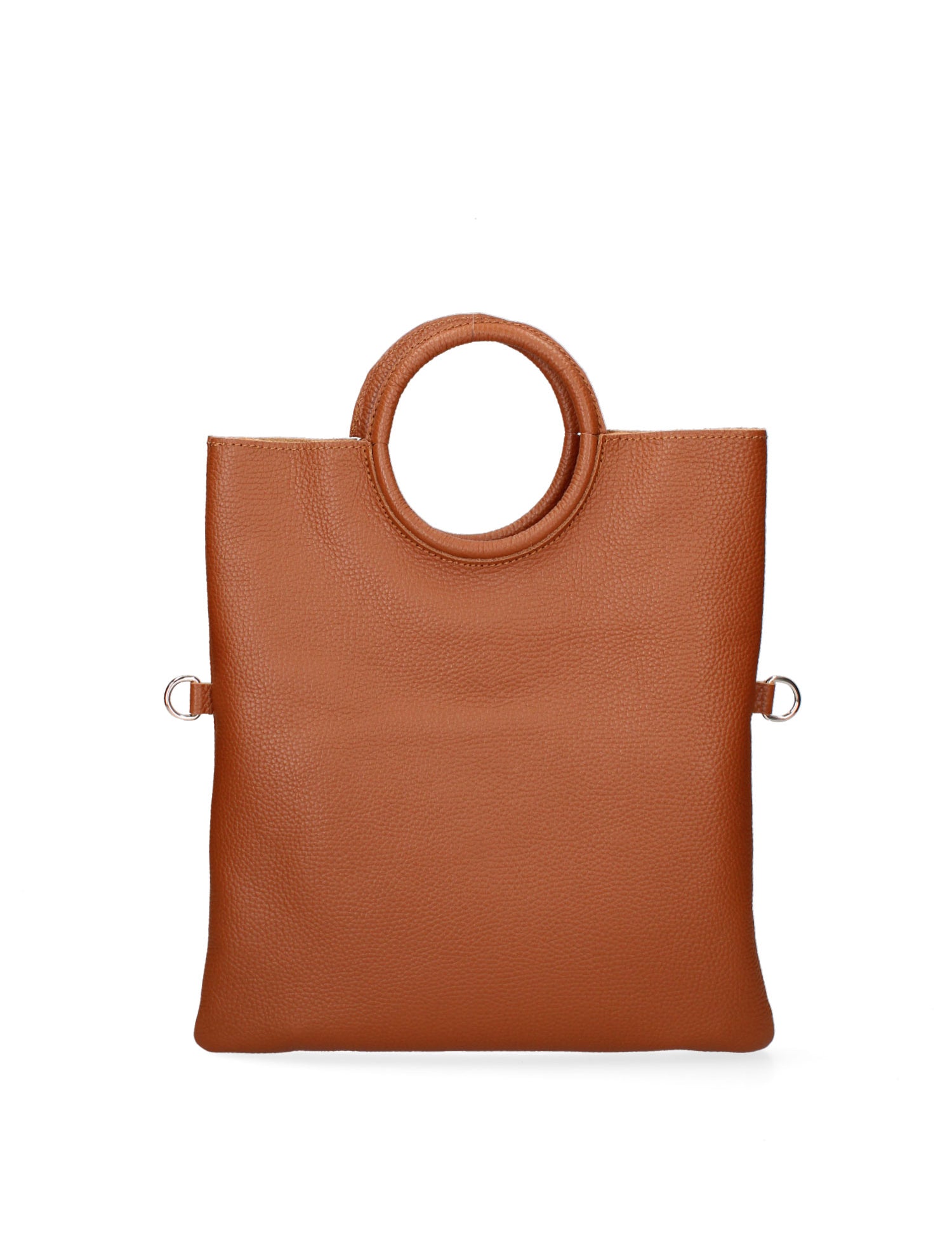 Borsa a Mano in Vera Pelle Cognac