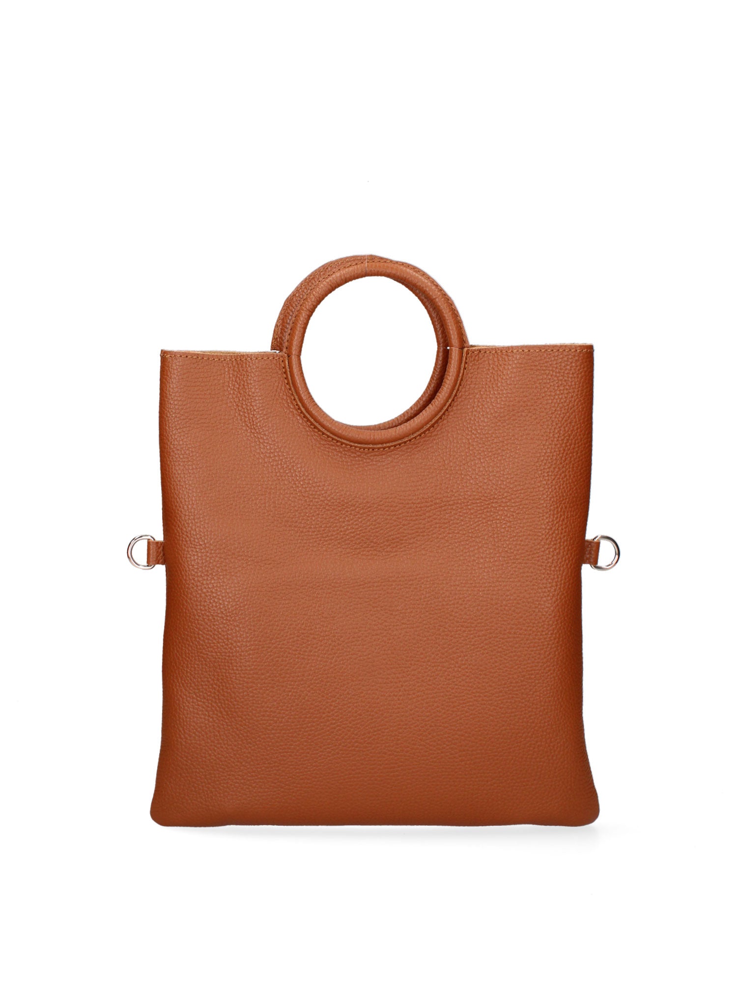 Borsa a Mano in Vera Pelle Cognac