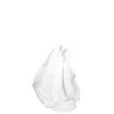 Borsa a Spalla Convertibile in Zaino in Vera Pelle Bianco