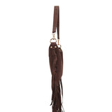 Borsa a Spalla in Vera Pelle Beige Scuro