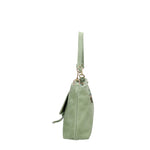 Borsa a Tracolla in Vera Pelle Verde Chiaro