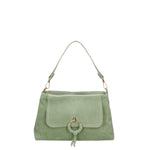Borsa a Tracolla in Vera Pelle Verde Chiaro