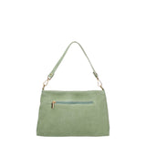 Borsa a Tracolla in Vera Pelle Verde Chiaro