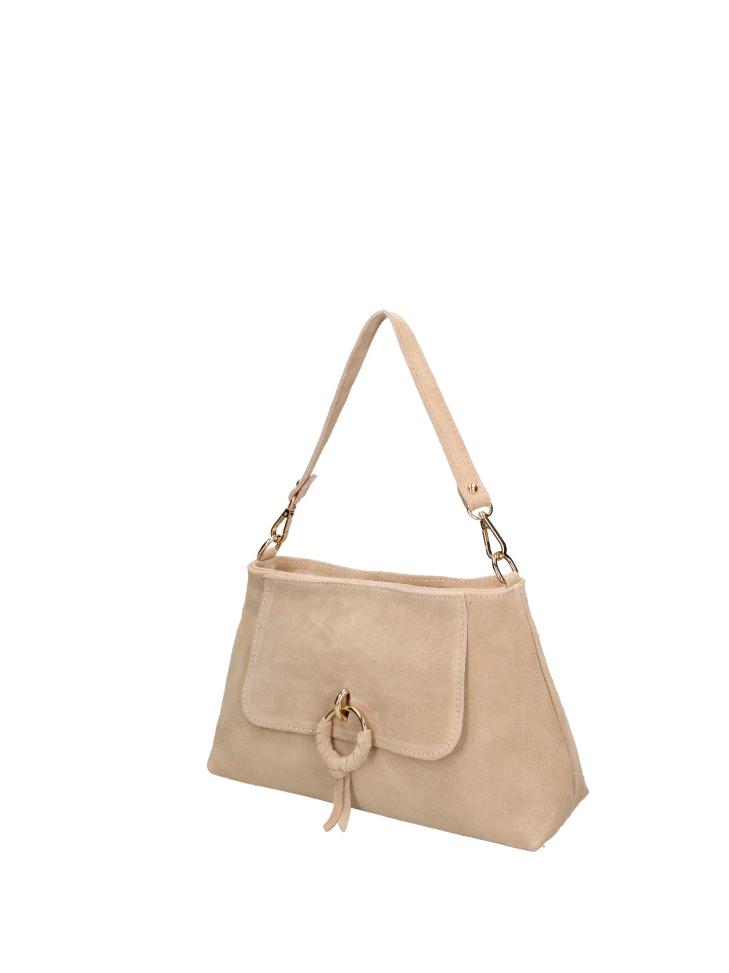 Borsa a Tracolla in Vera Pelle Beige