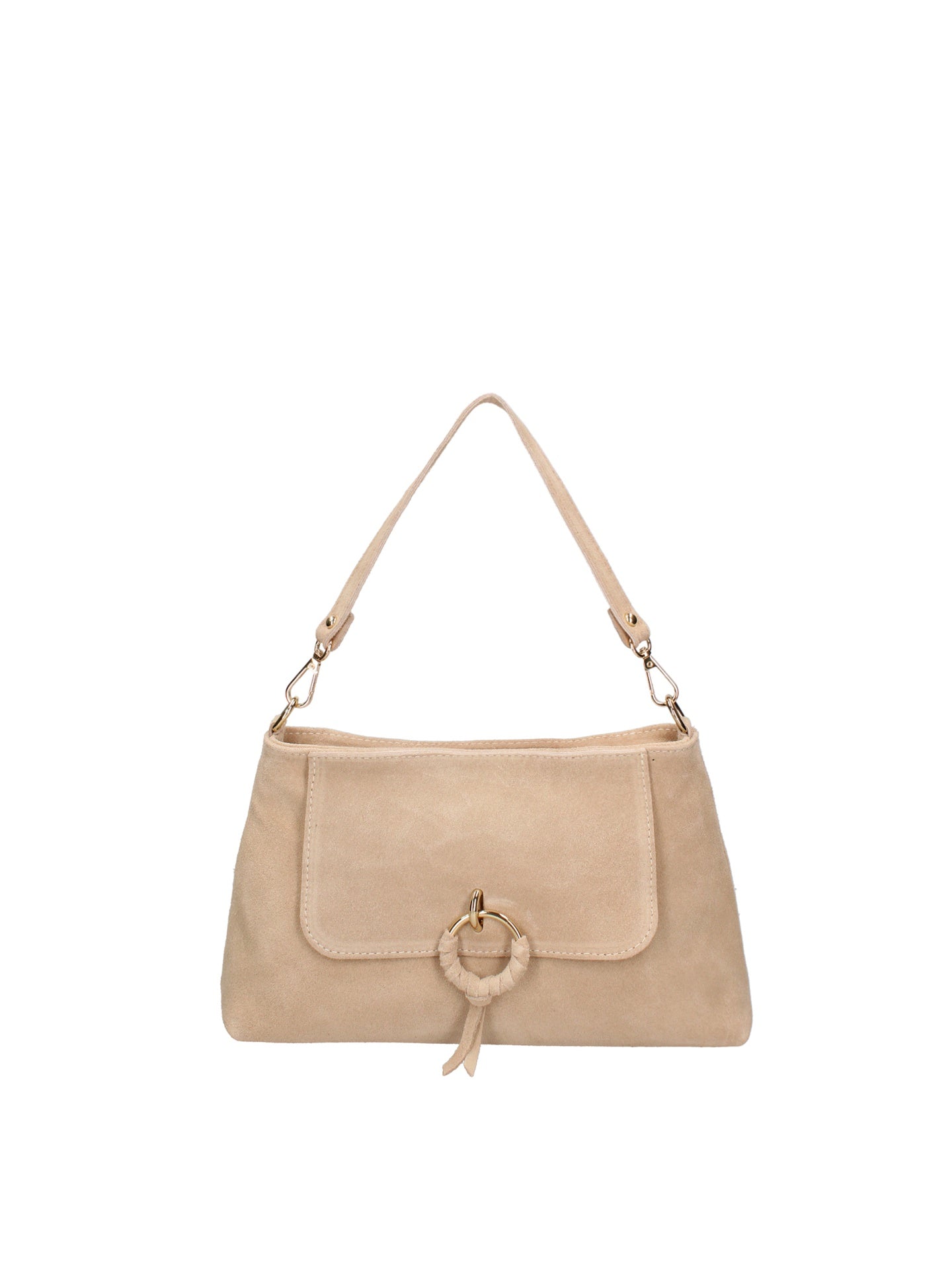 Borsa a Tracolla in Vera Pelle Beige