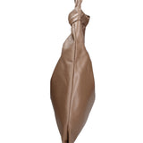 Borsa a Spalla in Vera Pelle Beige Scuro