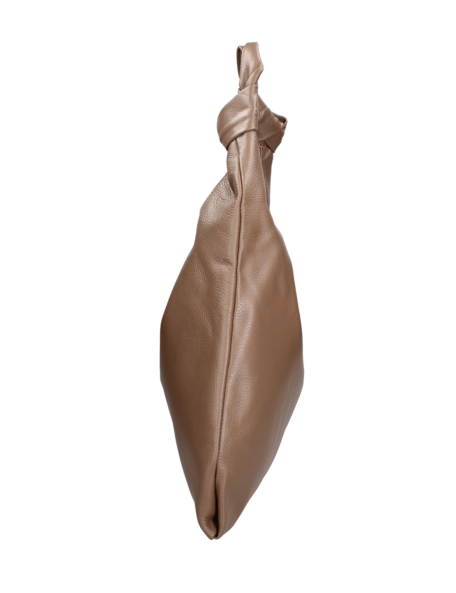Borsa a Spalla in Vera Pelle Beige Scuro