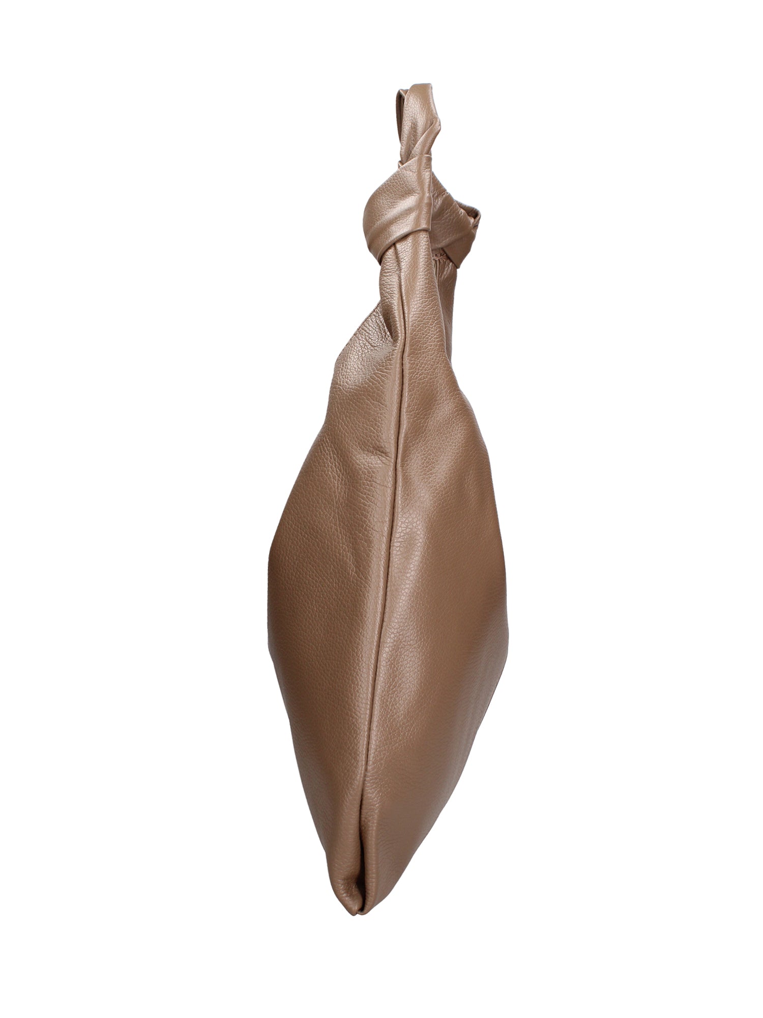Borsa a Spalla in Vera Pelle Beige Scuro