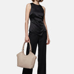 Borsa a Spalla in Pvc Beige