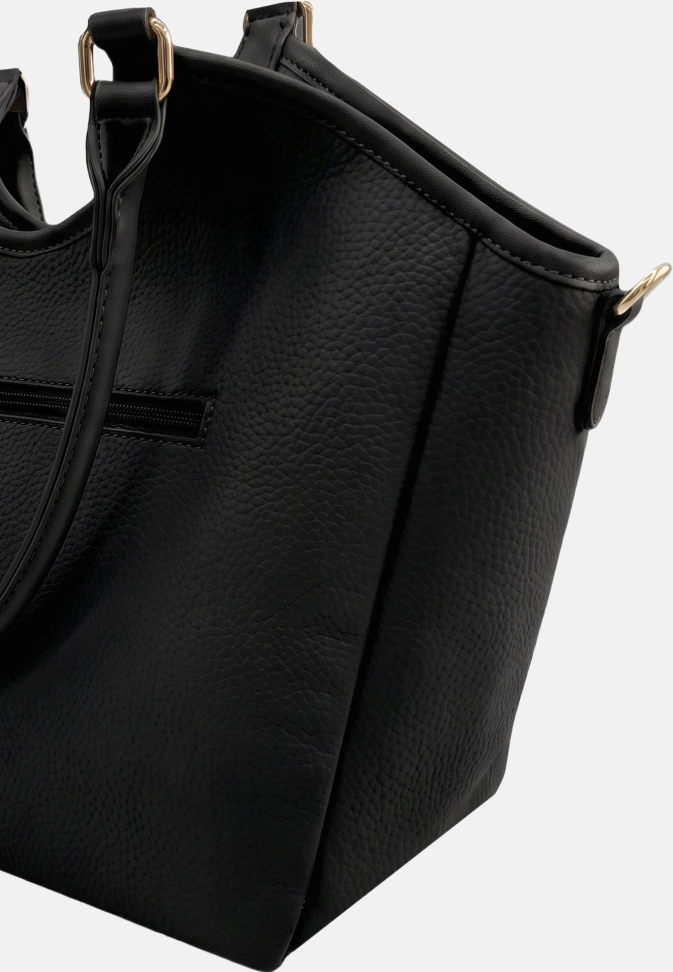 Borsa a Spalla in Pvc Nero