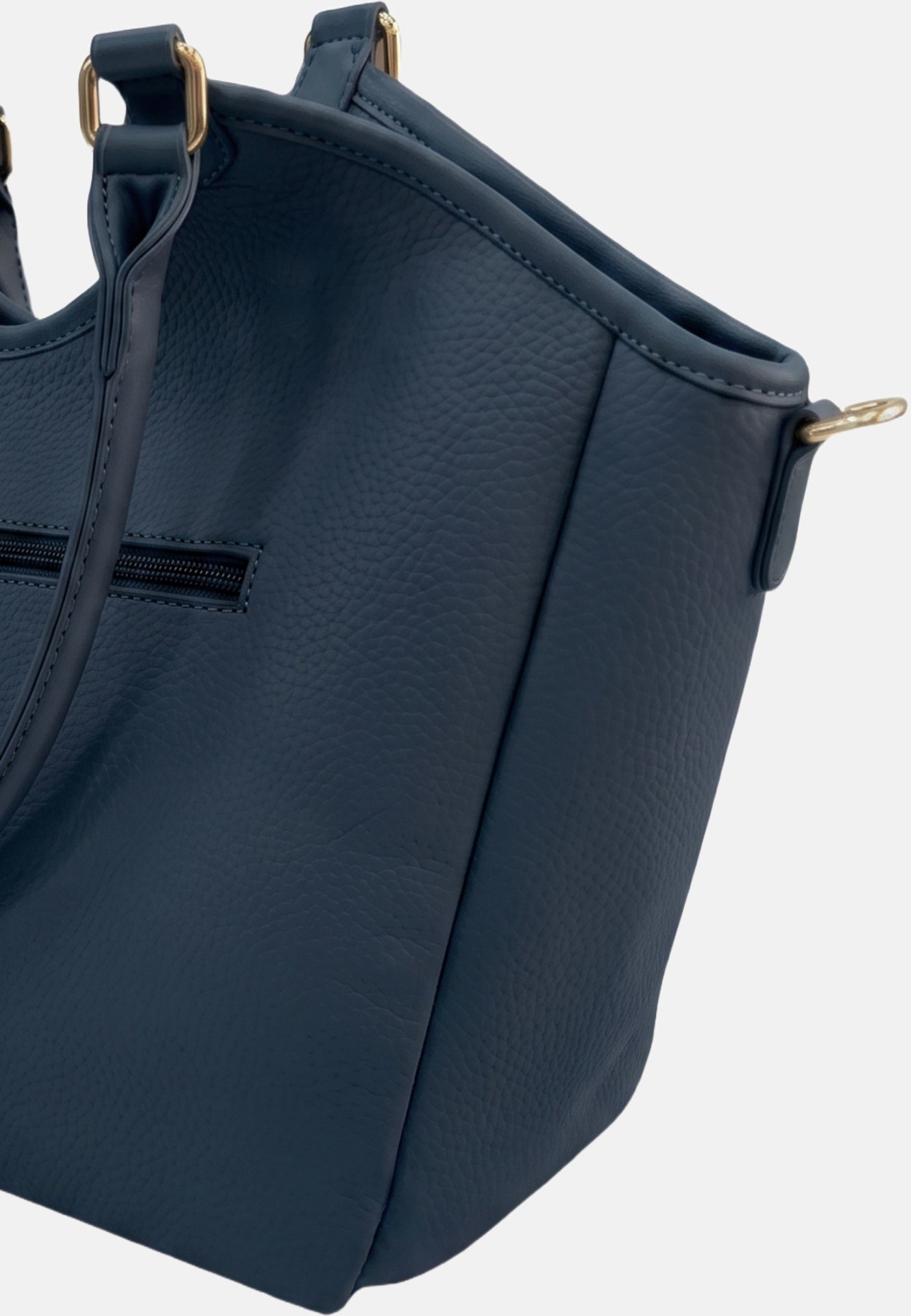 Borsa a Spalla in Pvc Blu