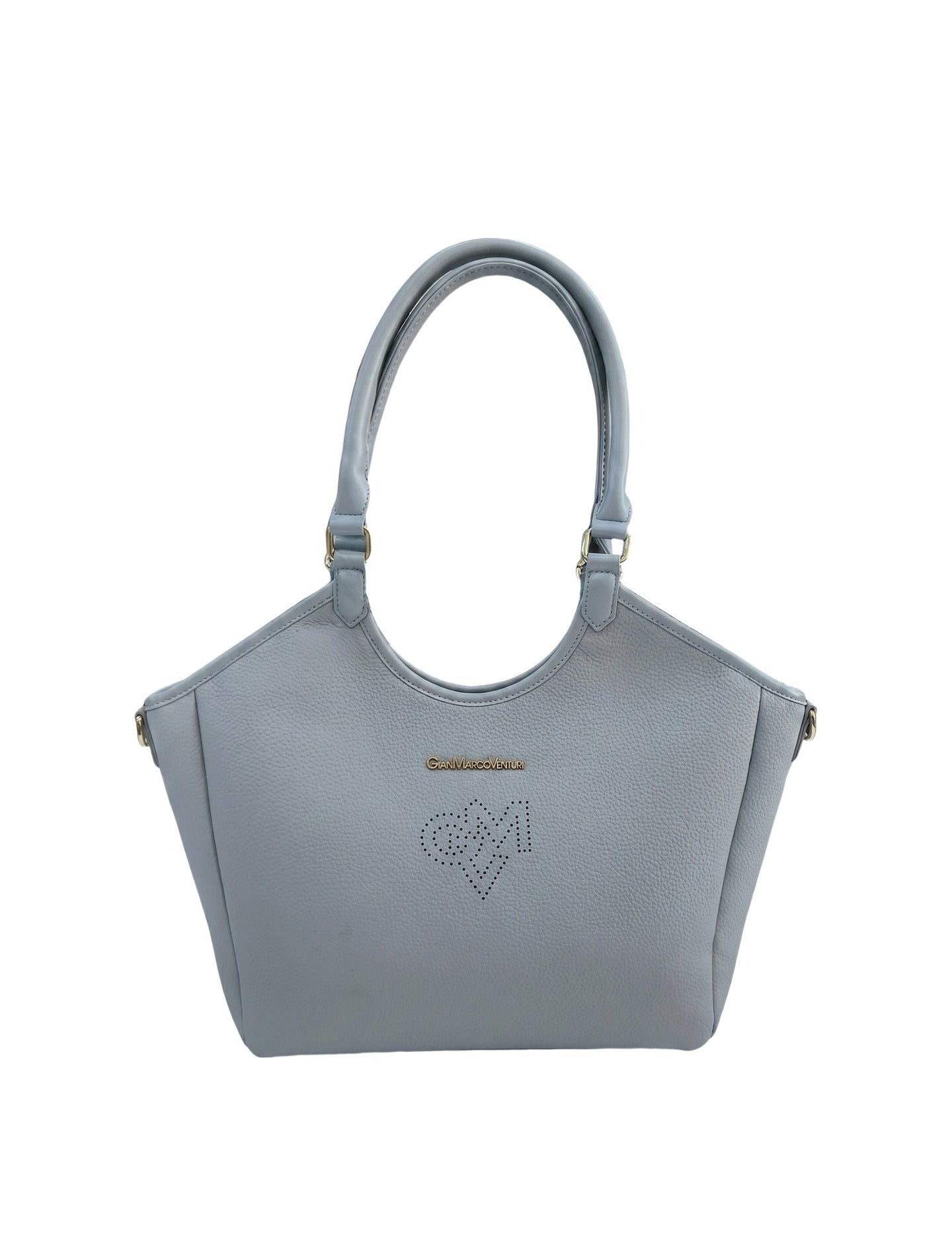 Borsa a Spalla in Pvc Grigio