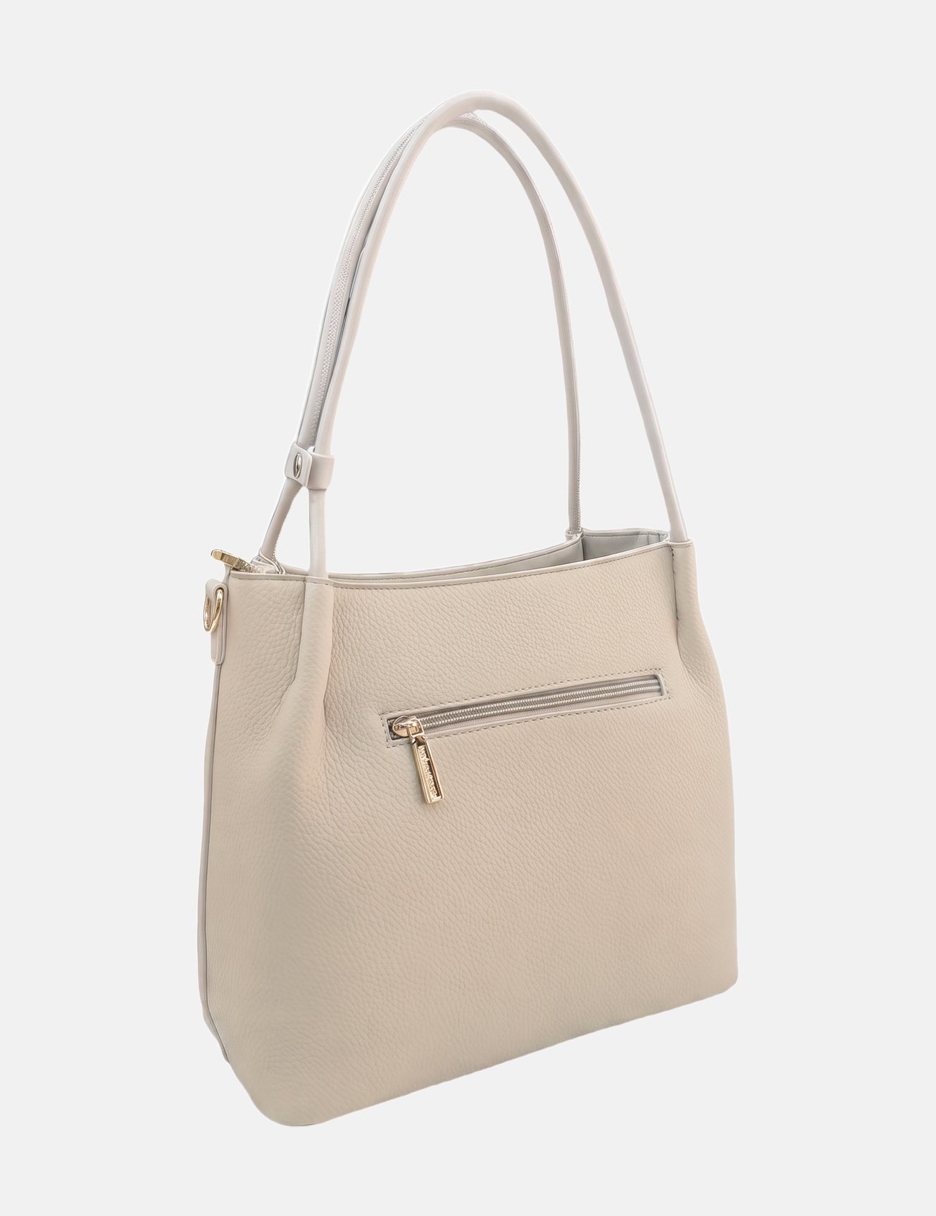 Borsa a Spalla in Pvc Beige