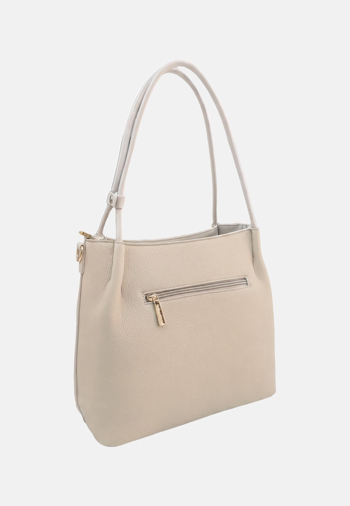Borsa a Spalla in Pvc Beige