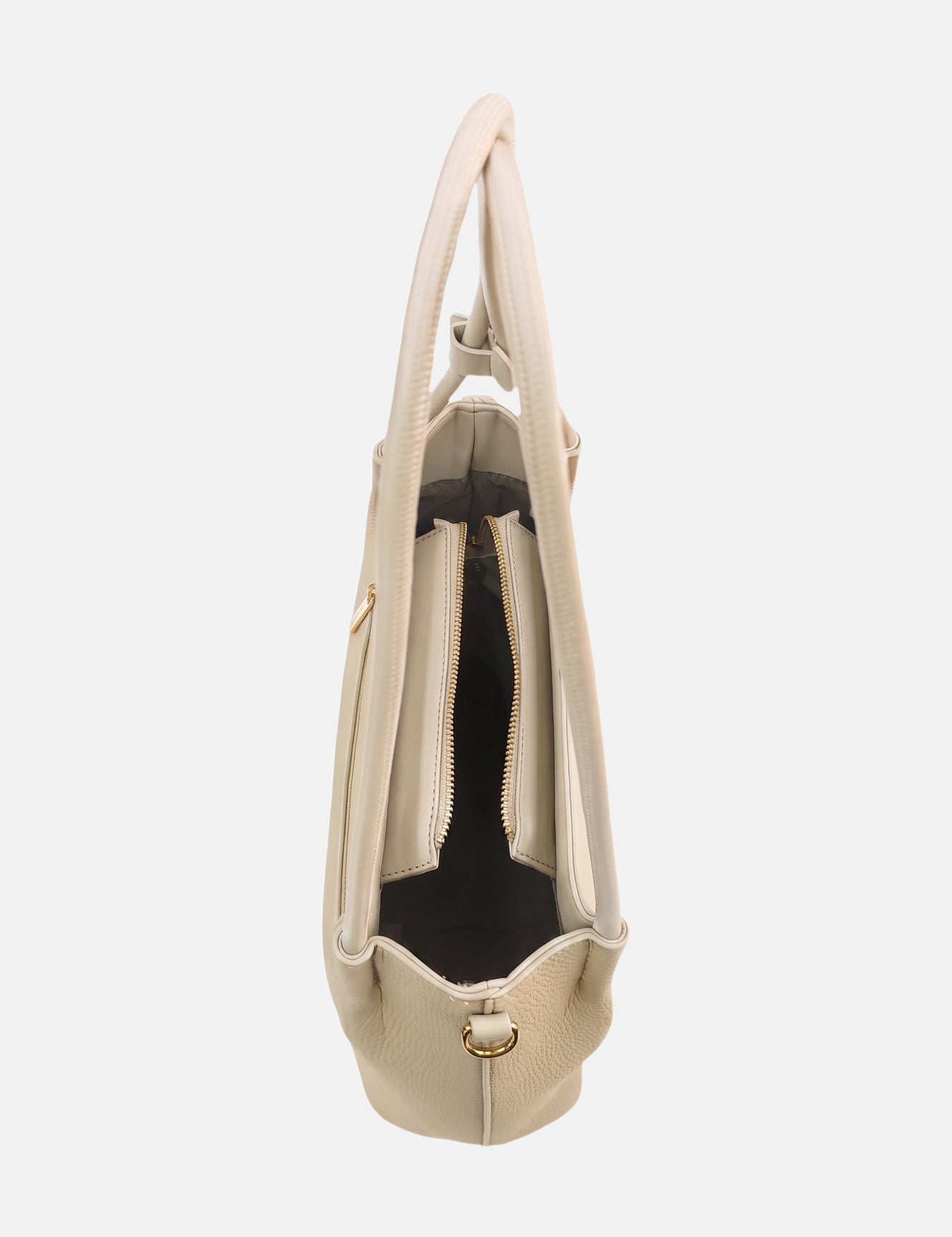 Borsa a Spalla in Pvc Beige
