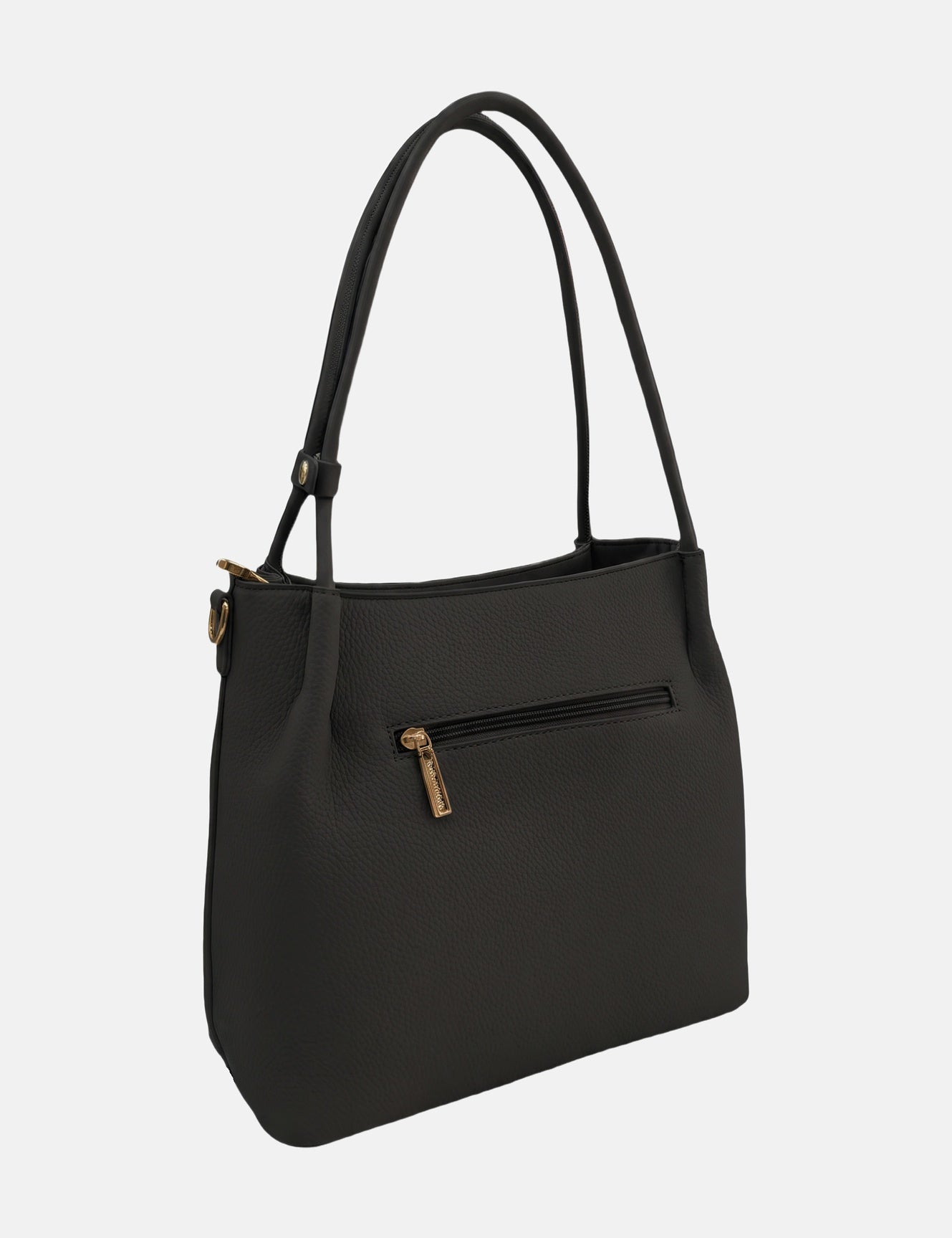 Borsa a Spalla in Pvc Nero