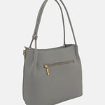 Borsa a Spalla in Pvc Grigio