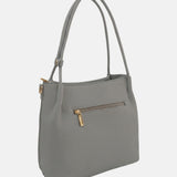 Borsa a Spalla in Pvc Grigio