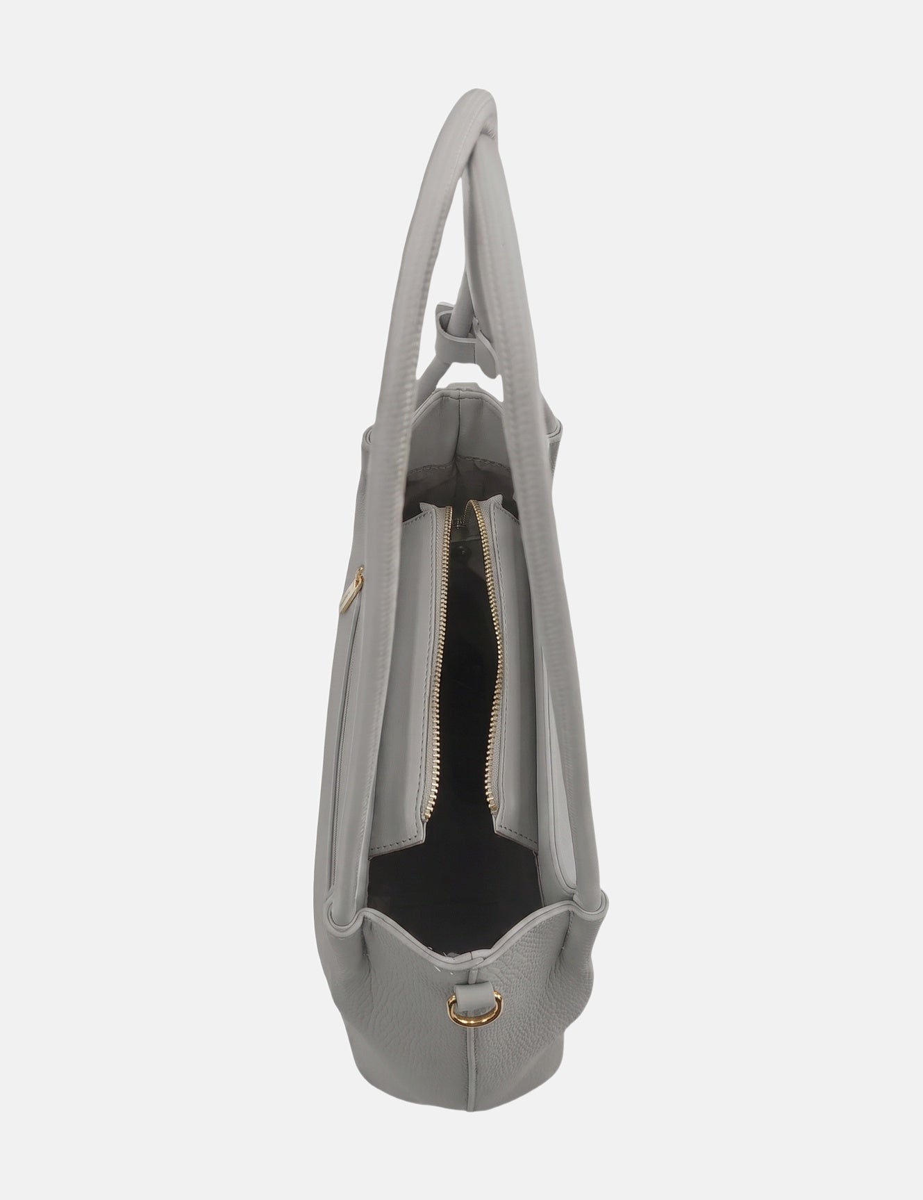 Borsa a Spalla in Pvc Grigio