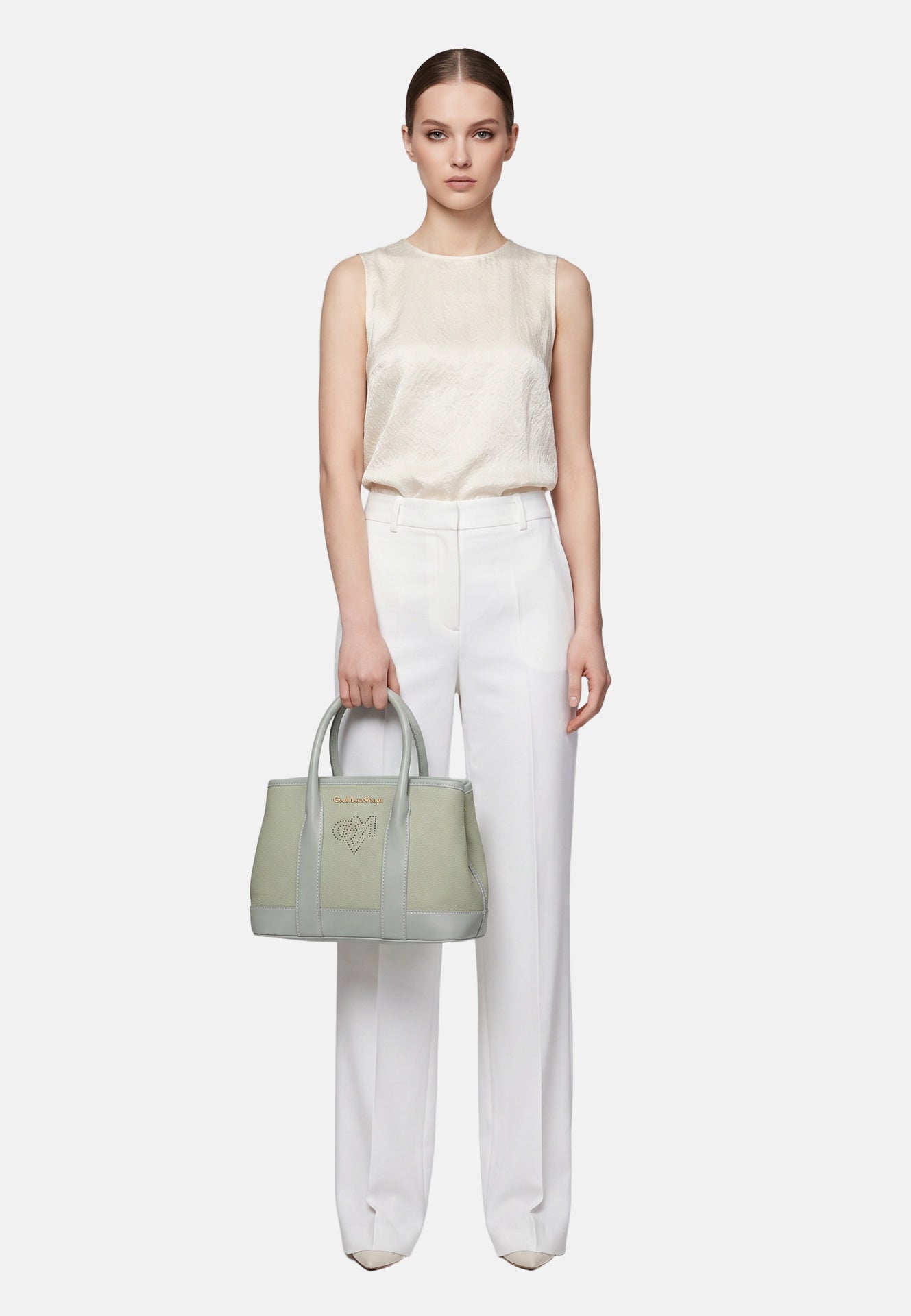 Borsa a Spalla in Pvc Verde