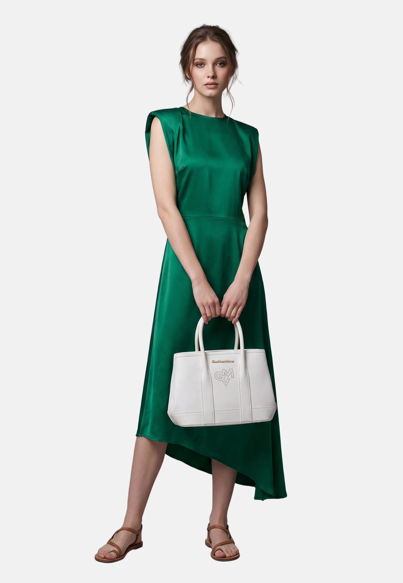 Borsa a Spalla in Pvc Bianco