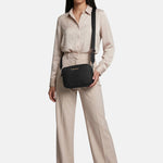 Borsa a Tracolla in Pvc Nero