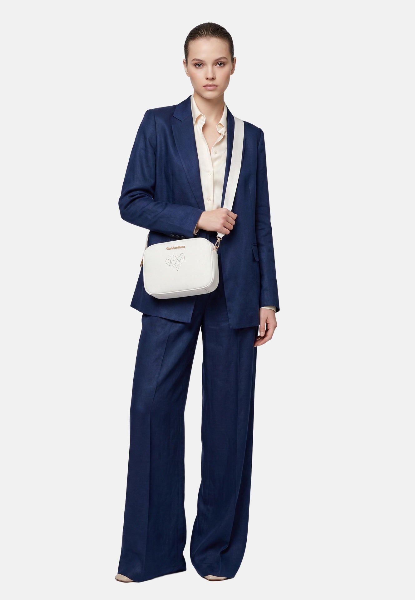 Borsa a Tracolla in Pvc Bianco