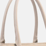 Borsa a Spalla in Pvc Beige