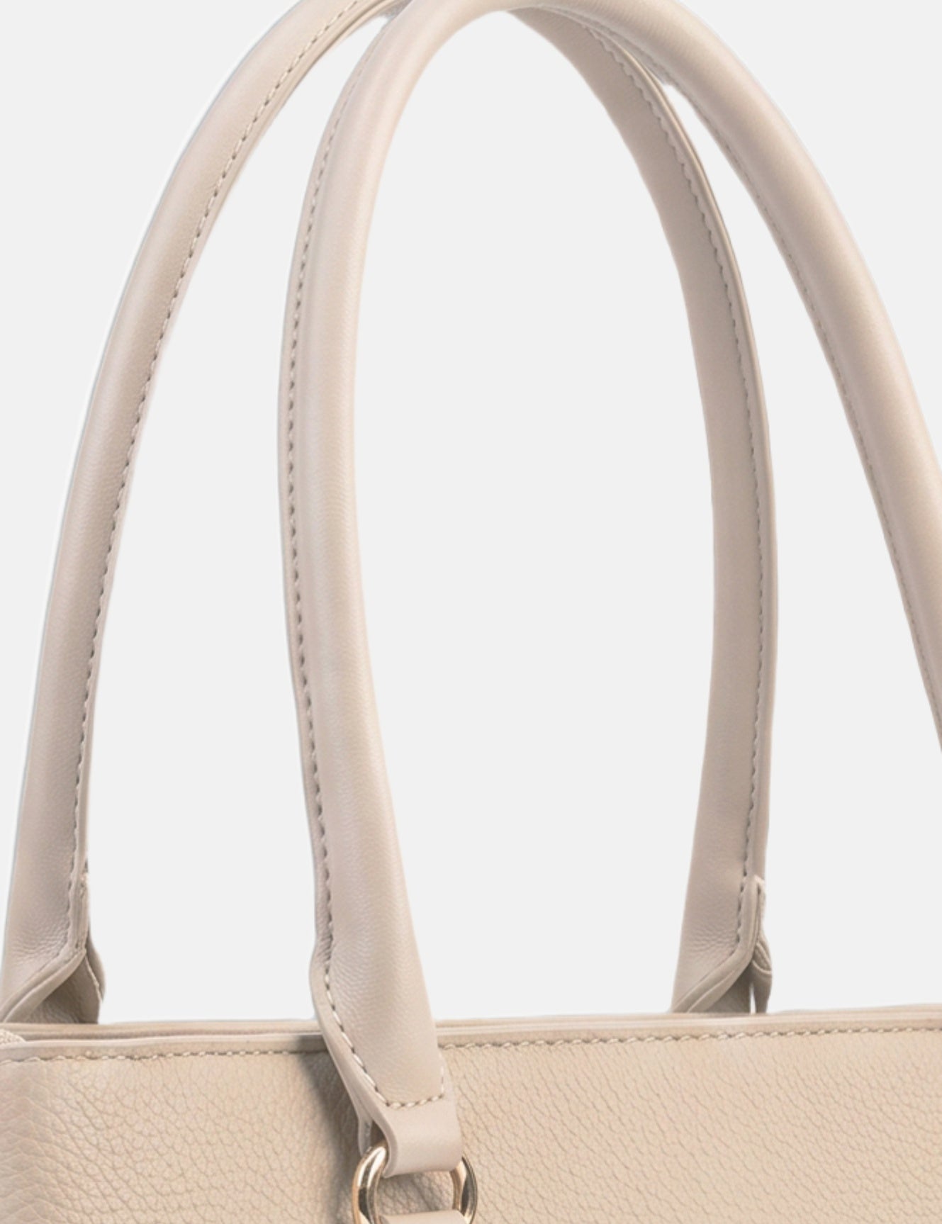 Borsa a Spalla in Pvc Beige