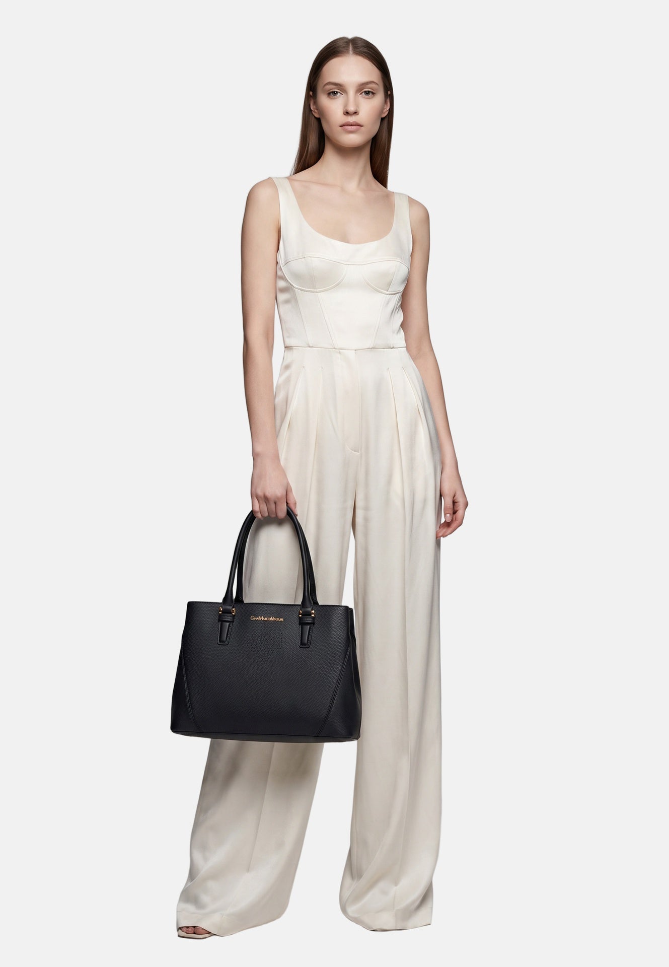 Borsa a Spalla in Pvc Nero