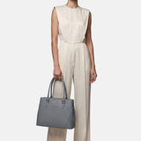 Borsa a Spalla in Pvc Grigio