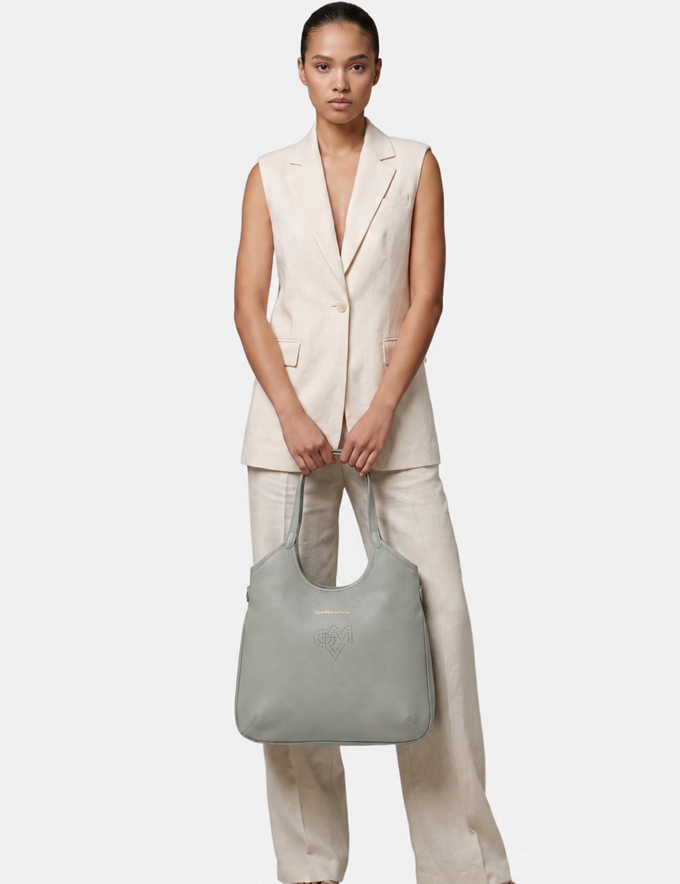 Borsa a Spalla in Pvc Verde